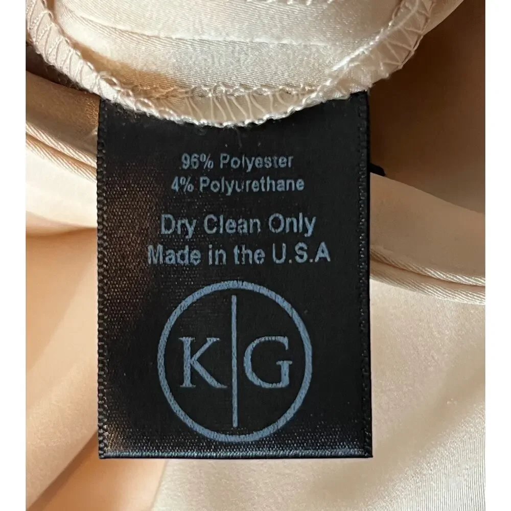 Kimberly Goldson pants Liza Satin colorblock wide leg trousers size 2 - Picture 7 of 8
